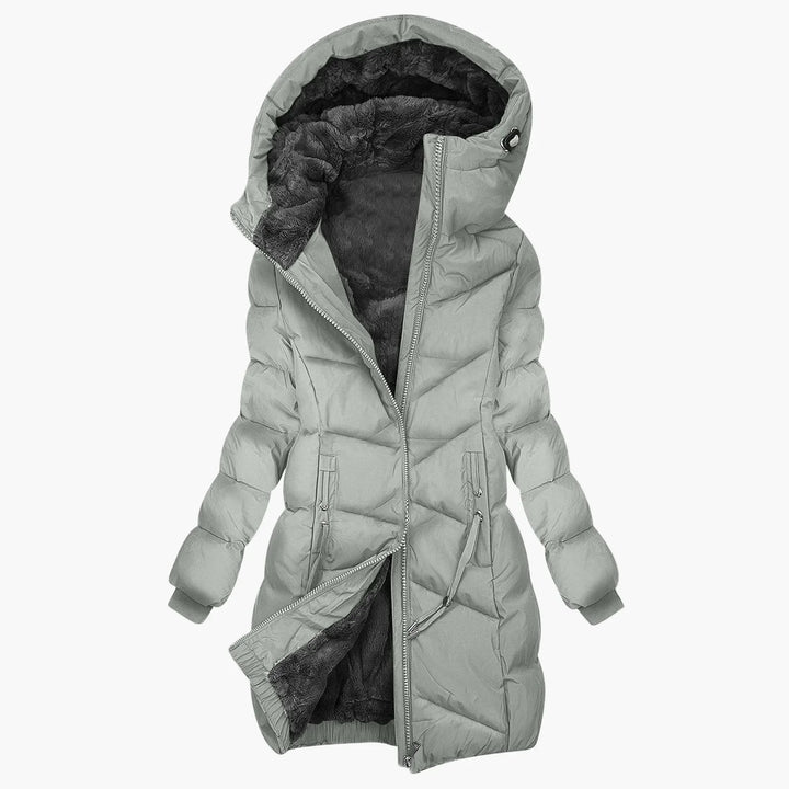 Mirla | Vinterkappa Lång Steppjacka med Huva - Vind Tät, Varm Utomhus Parka-Eva Jonsson