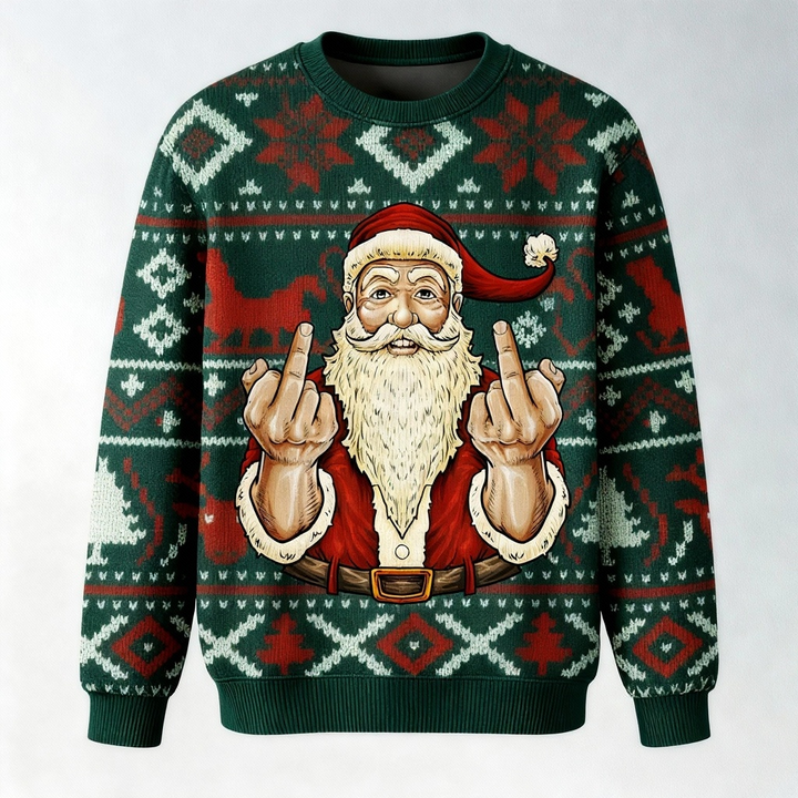 Mirla | Weichester Unisex Rolig Jultomte Jultröja - Ful Helg-Party-Tröja-Eva Jonsson