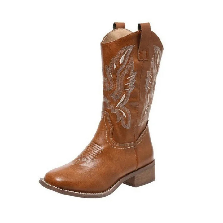 Mirla | Western stil stövlar dam med spetsig tå och blockhäls, cowboy stövlar dam-Eva Jonsson