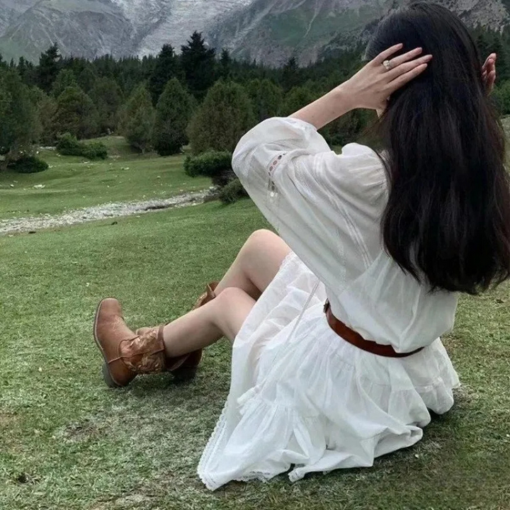 Mirla | Western stil stövlar dam med spetsig tå och blockhäls, cowboy stövlar dam-Eva Jonsson