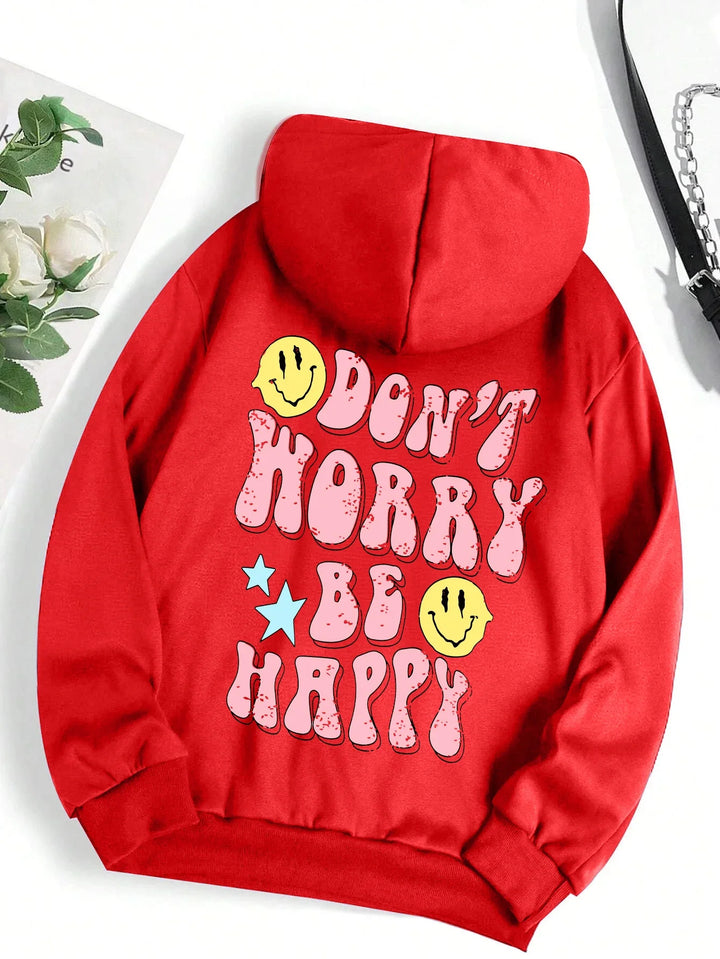 Mirla | Worry Be Happy Hoodie för Damer-Eva Jonsson