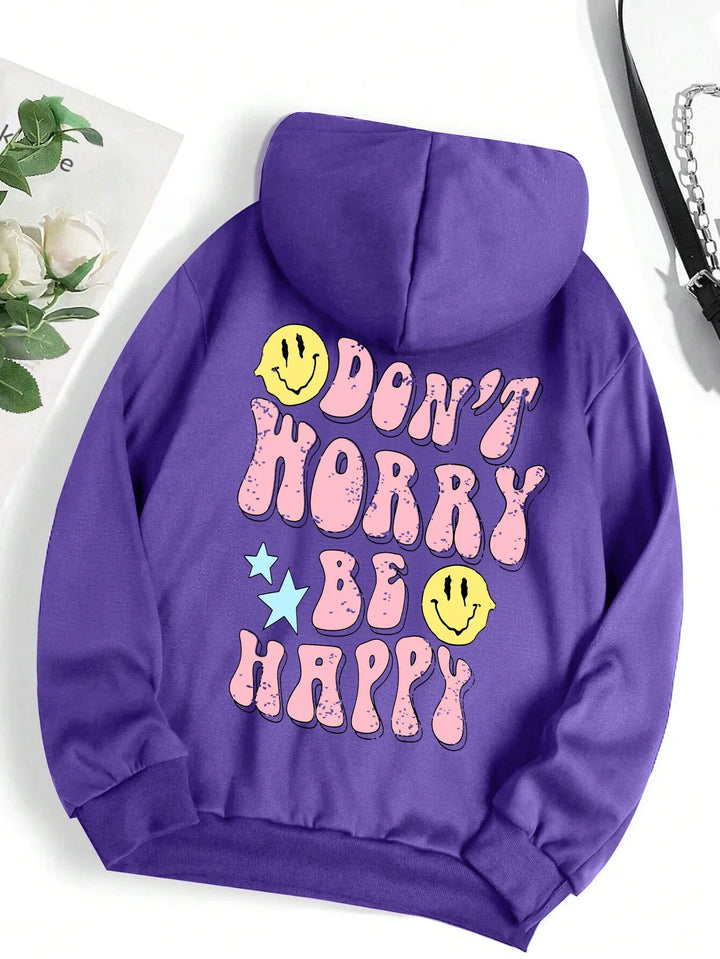 Mirla | Worry Be Happy Hoodie för Damer-Eva Jonsson