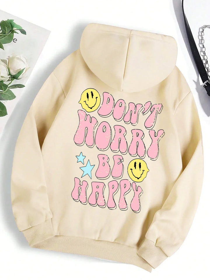 Mirla | Worry Be Happy Hoodie för Damer-Eva Jonsson