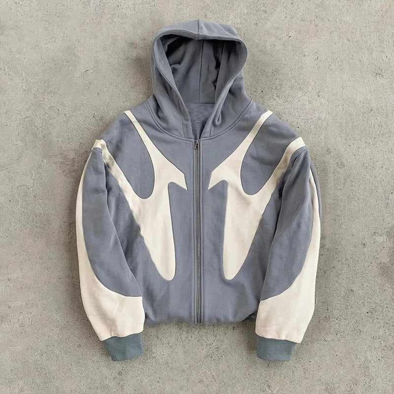 Mirla | Zip Hoodie med Djävulsmotiv-Eva Jonsson
