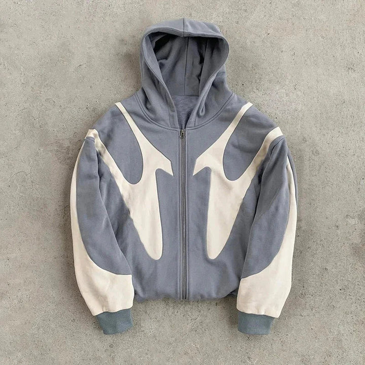 Mirla | Zip Hoodie med Djävulsmotiv-Eva Jonsson