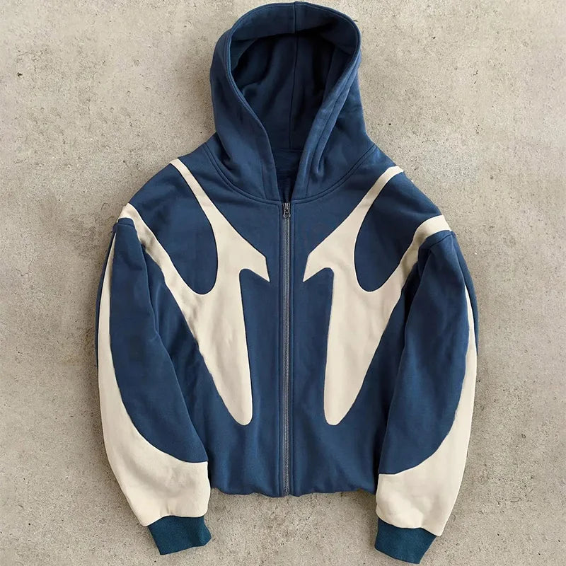 Mirla | Zip Hoodie med Djävulsmotiv-Eva Jonsson