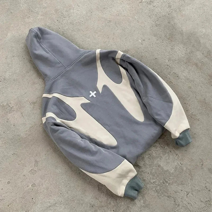 Mirla | Zip Hoodie med Djävulsmotiv-Eva Jonsson