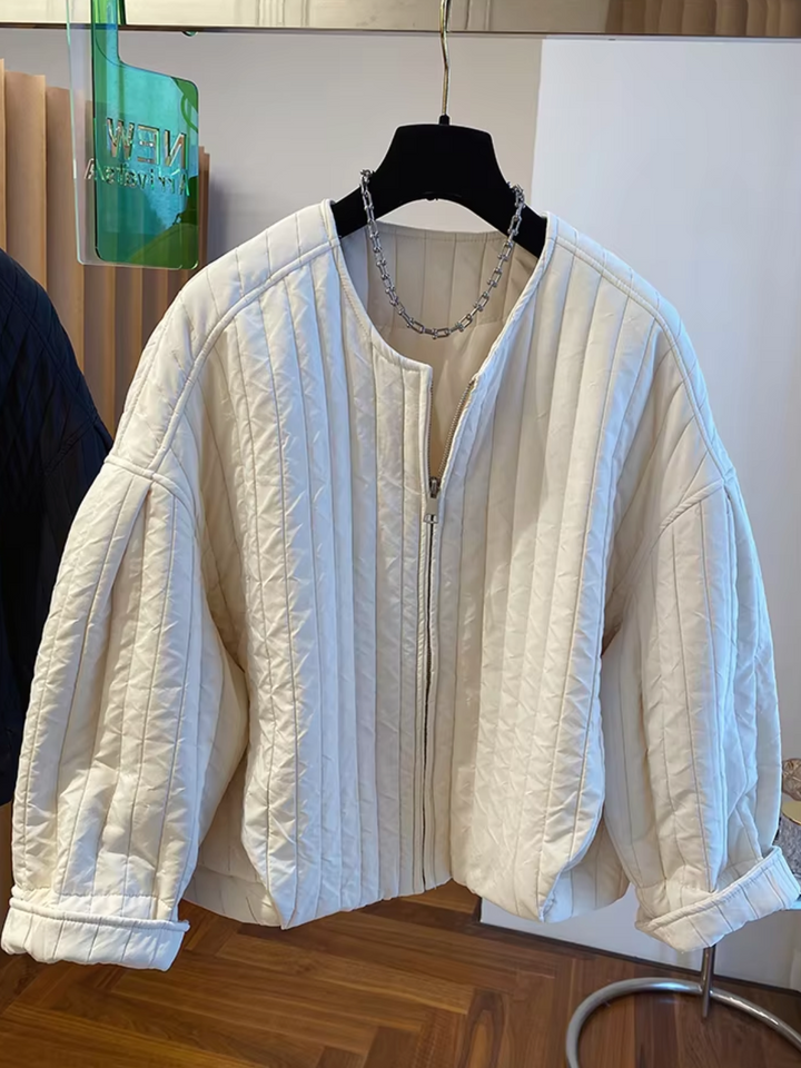 Mirla | med Dragkedja Quiltad Jacka-Eva Jonsson