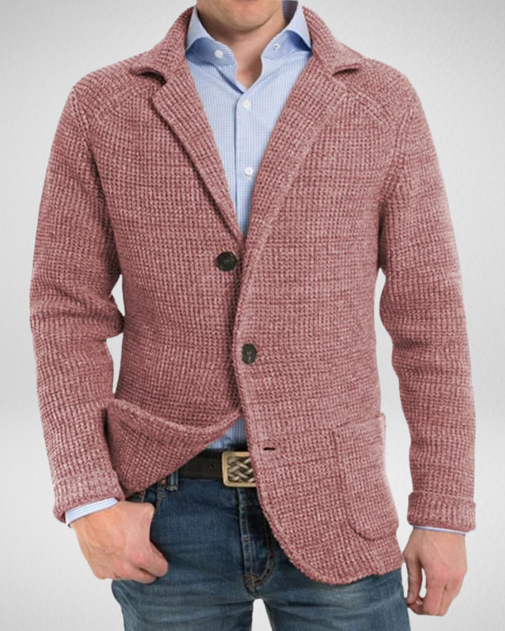Mirla | och Bekväm Fritid Herr Stickad Blazer-Eva Jonsson