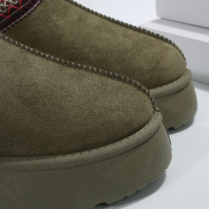 Mocka-stövlar - Slip-On - Pälsfodrade - Mocka-skor - Vinter-skor för damer-Eva Jonsson