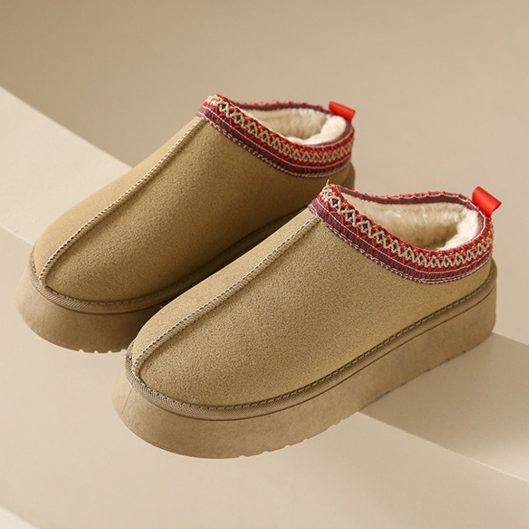 Mocka-stövlar - Slip-On - Pälsfodrade - Mocka-skor - Vinter-skor för damer-Eva Jonsson