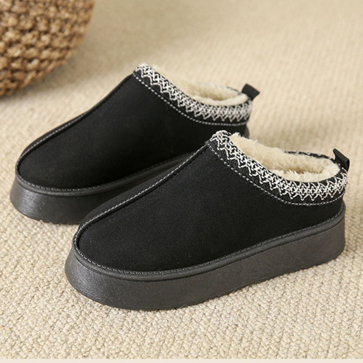 Mocka-stövlar - Slip-On - Pälsfodrade - Mocka-skor - Vinter-skor för damer-Eva Jonsson