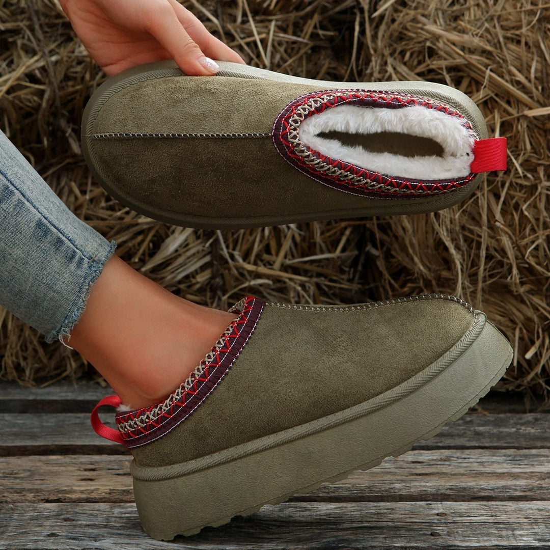 Mocka-stövlar - Slip-On - Pälsfodrade - Mocka-skor - Vinter-skor för damer-Eva Jonsson