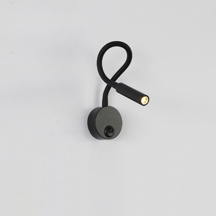 Modern Minimalist Järn Rund Flexibel Böjande Rör LED Lampa Ljus Vägg Sconce Lampa För Sovrum-Eva Jonsson