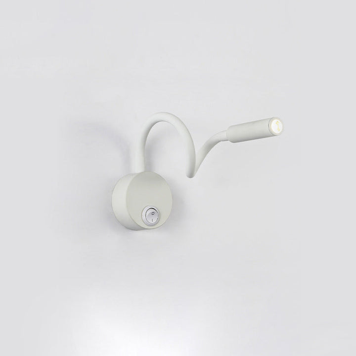 Modern Minimalist Järn Rund Flexibel Böjande Rör LED Lampa Ljus Vägg Sconce Lampa För Sovrum-Eva Jonsson