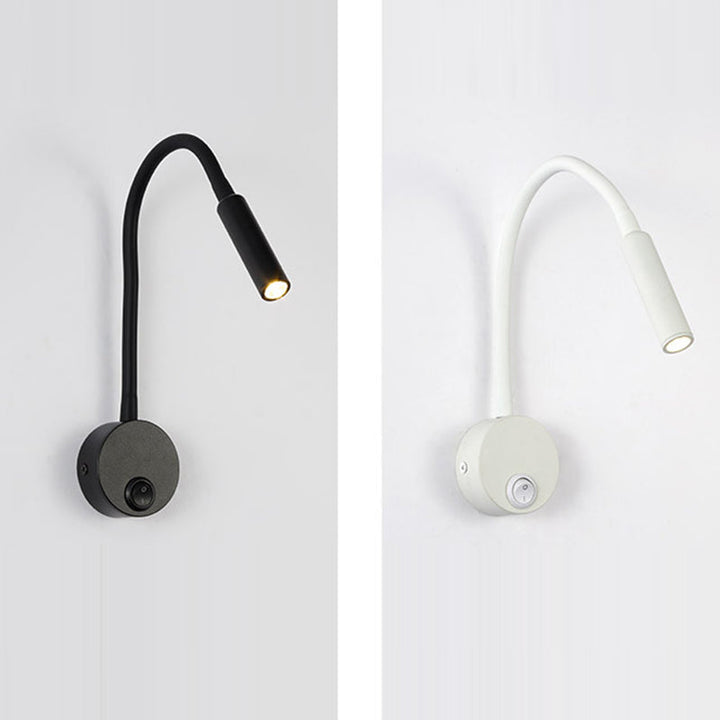 Modern Minimalist Järn Rund Flexibel Böjande Rör LED Lampa Ljus Vägg Sconce Lampa För Sovrum-Eva Jonsson