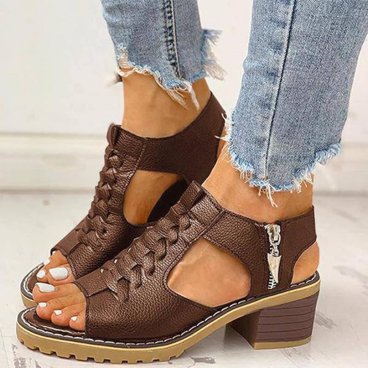 Nora | Sandaler med moderiktig klack-Eva Jonsson