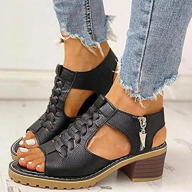 Nora | Sandaler med moderiktig klack-Eva Jonsson