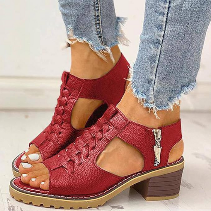 Nora | Sandaler med moderiktig klack-Eva Jonsson