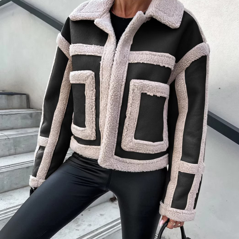 Nova Jacka i konstläder | Byxjacka för damer för höst och vinter-Eva Jonsson