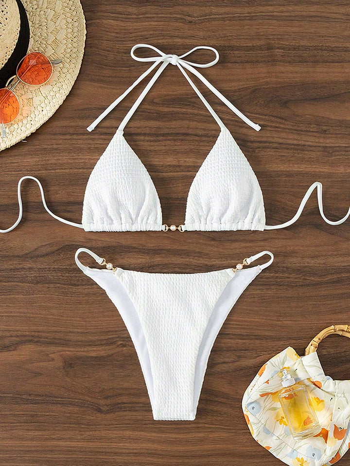 Damen Triangel-Bikini mit modischen Schnürdetails und eleganten Akzenten Echo Archiv