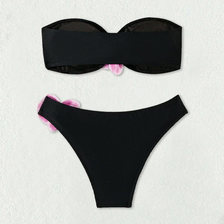 Damen Bandeau-Bikini mit eleganten Orchideen-Akzenten Echo Archiv