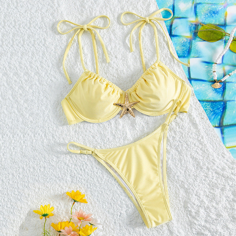 Damen Push-Up-Bikini mit dekorativem Muschelverschluss Echo Archiv