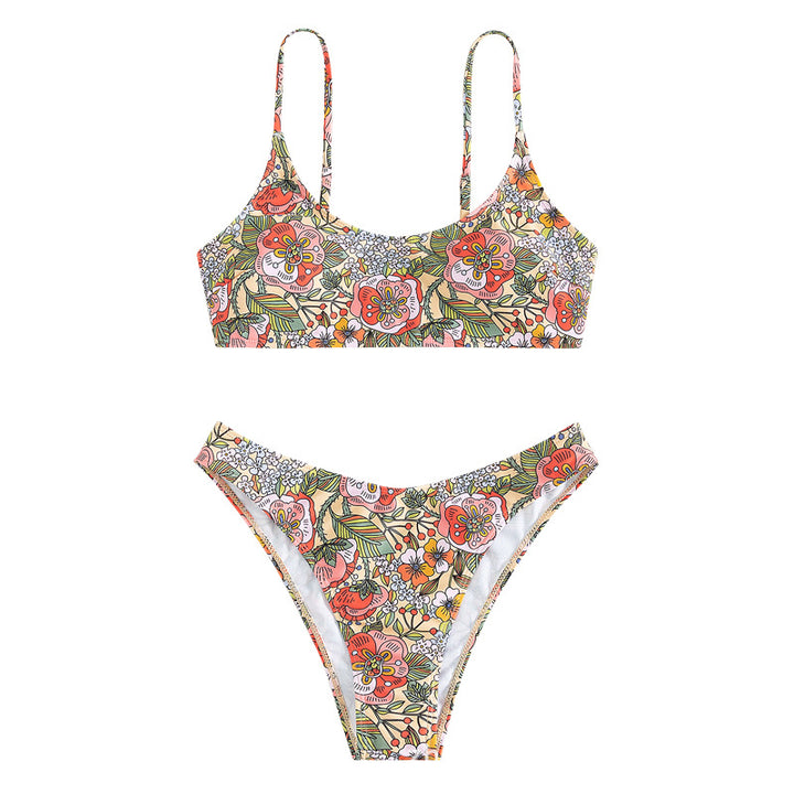 Damen Sportliches Bikini-Set mit floralem Design Echo Archiv