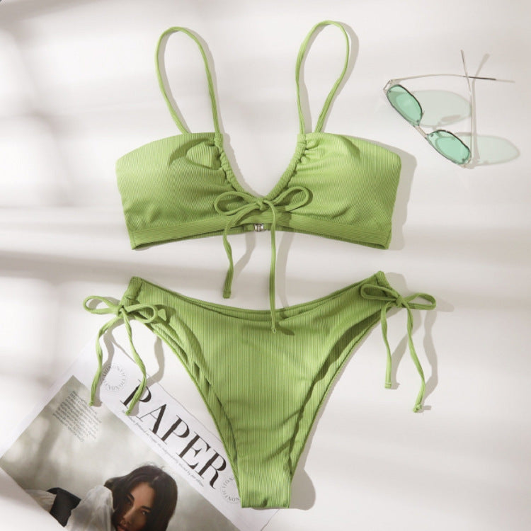 Damen Bikini-Set mit raffiniertem Wickeldetail und verstellbaren Trägern Echo Archiv