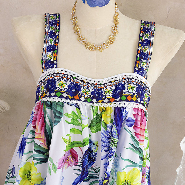 Damen luftiges Sommerkleid mit floralem Muster Echo Archiv