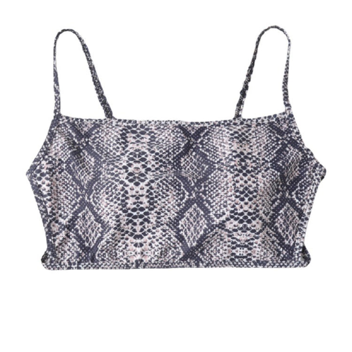 Damen Cropped Bikinioberteil mit Schlangenleder-Design Echo Archiv