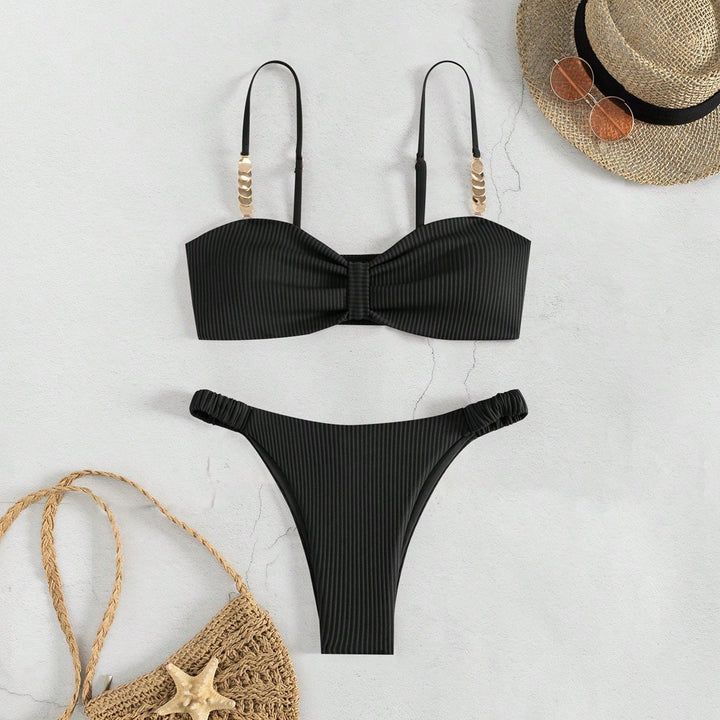 Damen Bustier-Bikini mit elegantem Schleifen-Design und modischen Akzenten Echo Archiv