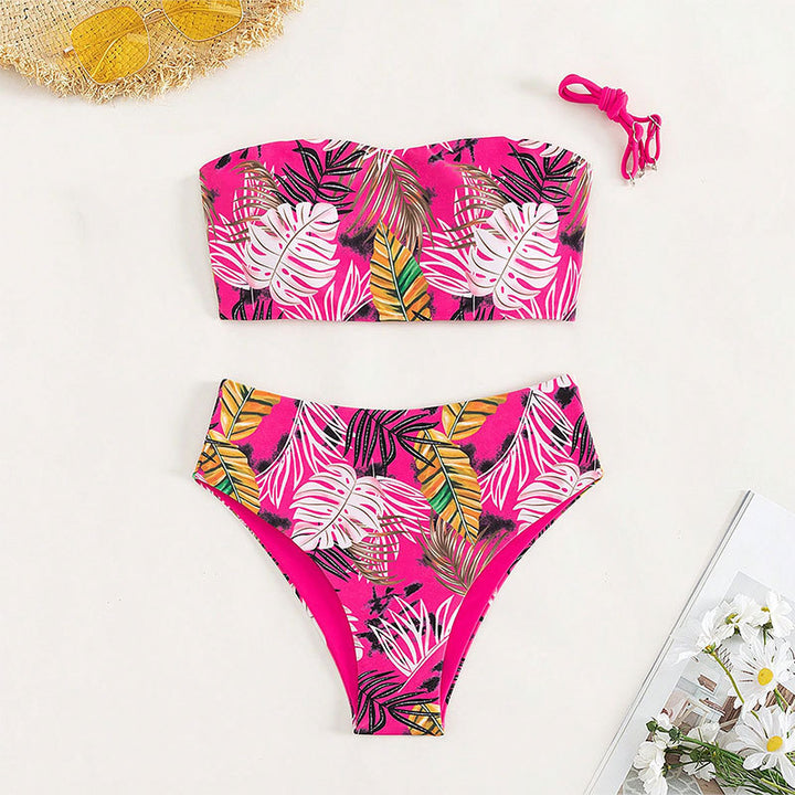 Damen Bandeau-Bikini mit hochgeschnittenem Unterteil Echo Archiv