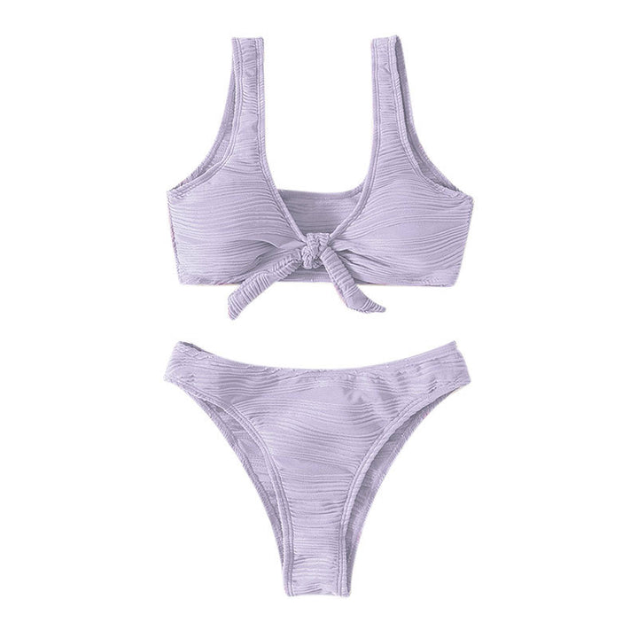 Damen Bandeau-Bikini mit raffiniertem Knoten-Design und hohem Beinausschnitt Echo Archiv