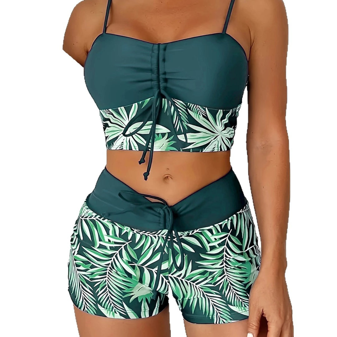 Damen Crop-Top-Bikini mit Short Echo Archiv