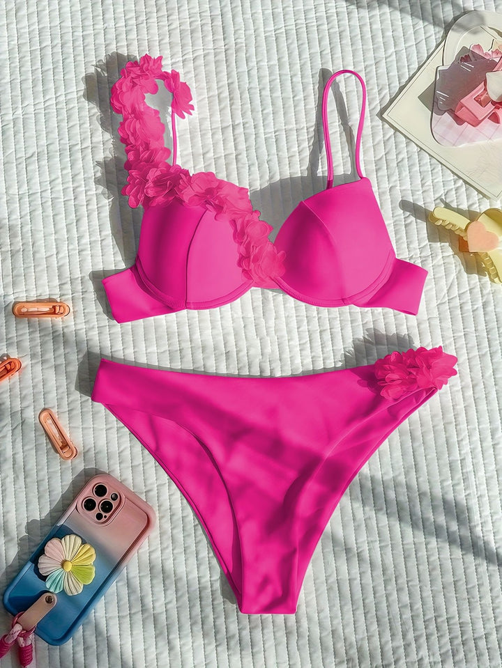 Damen Blütenverzierter Bikini mit Push-Up-Funktion Echo Archiv