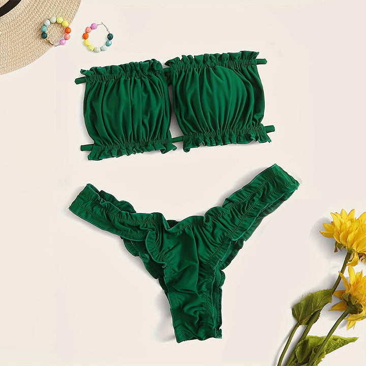 Damen Bandeau-Bikini mit Rüschendetails Echo Archiv 1781604835