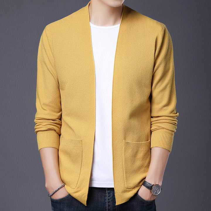 Herren stickad jacka i avslappnad design Eva Jonsson