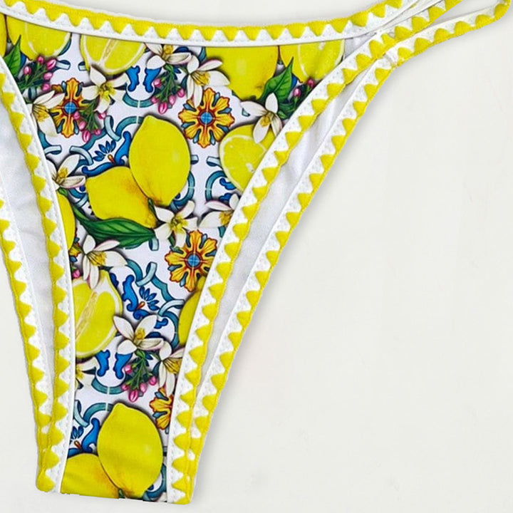 Damen Triangel-Bikini mit fröhlichem Zitrusmuster Echo Archiv