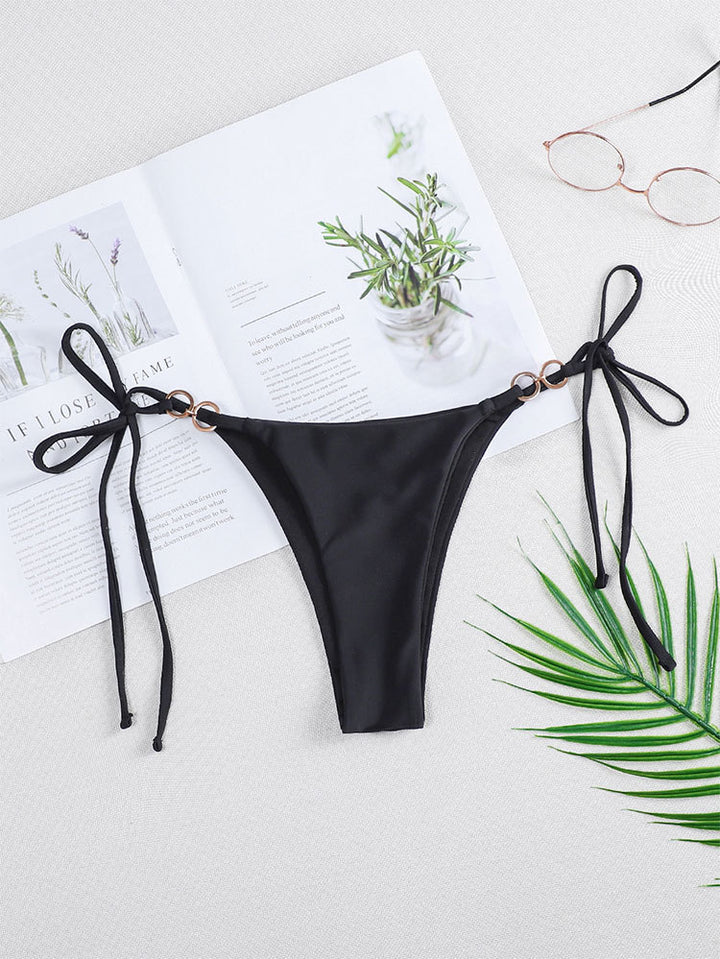 Damen Bikiniunterteil mit verstellbaren Bindebändern und elegantem Ringdetail Echo Archiv