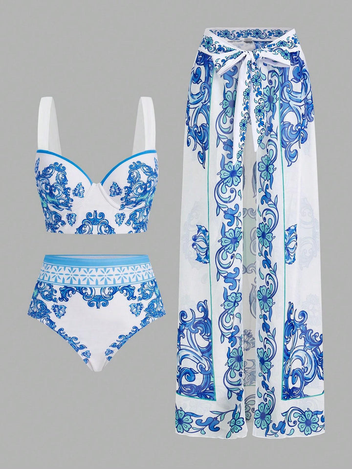 Damen Bikiniset mit elegantem Pareo Echo Archiv