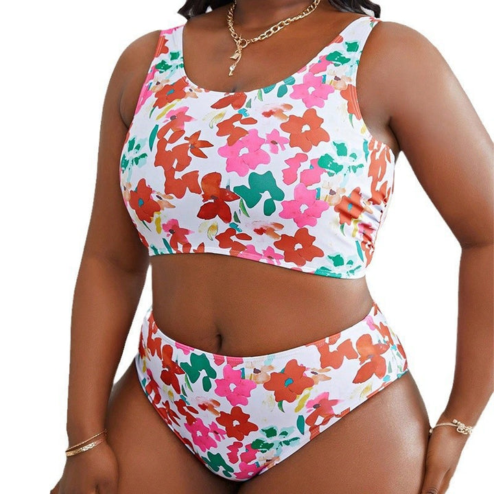 Damen Bikini-Set mit modischem Crop-Top und hochgeschnittenem Unterteil Echo Archiv