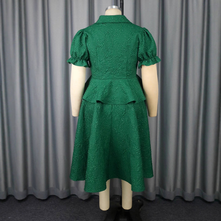 Damer elegant klänning med vintage-detaljer och voluminös kjol Mirla-Eva Jonsson
