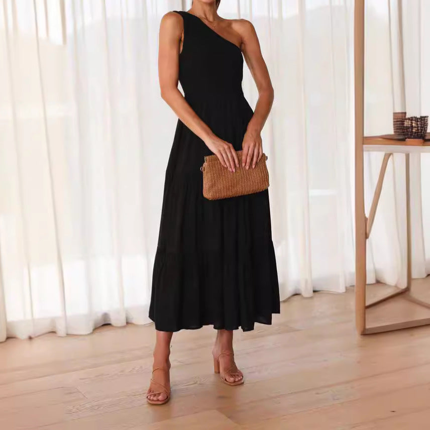 Damer Elegant En-Skaft Maxiklänning med Flödande Kjol Eva Jonsson