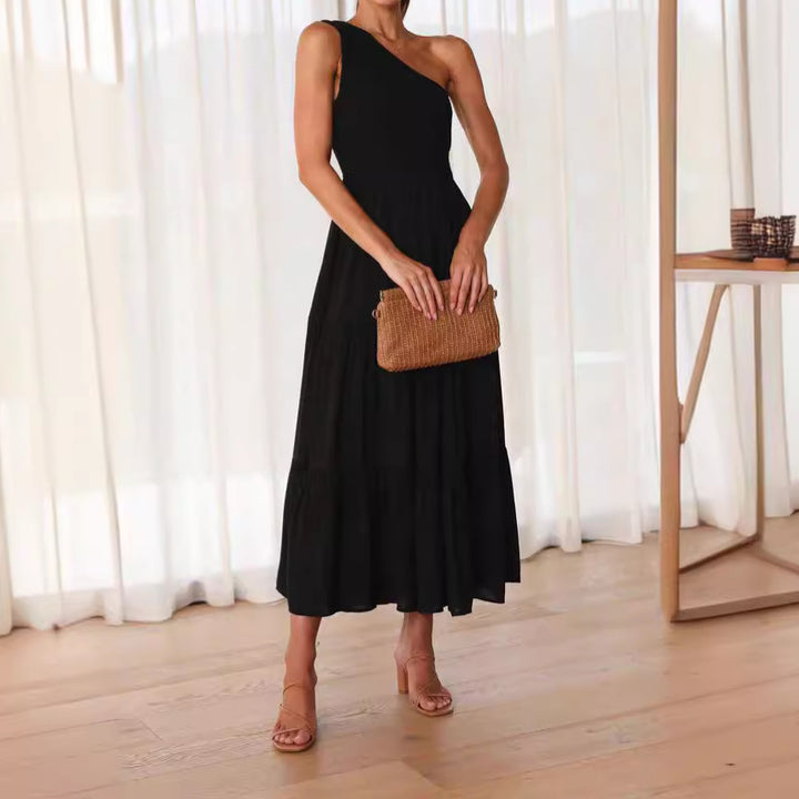 Damer Elegant En-Skaft Maxiklänning med Flödande Kjol Eva Jonsson