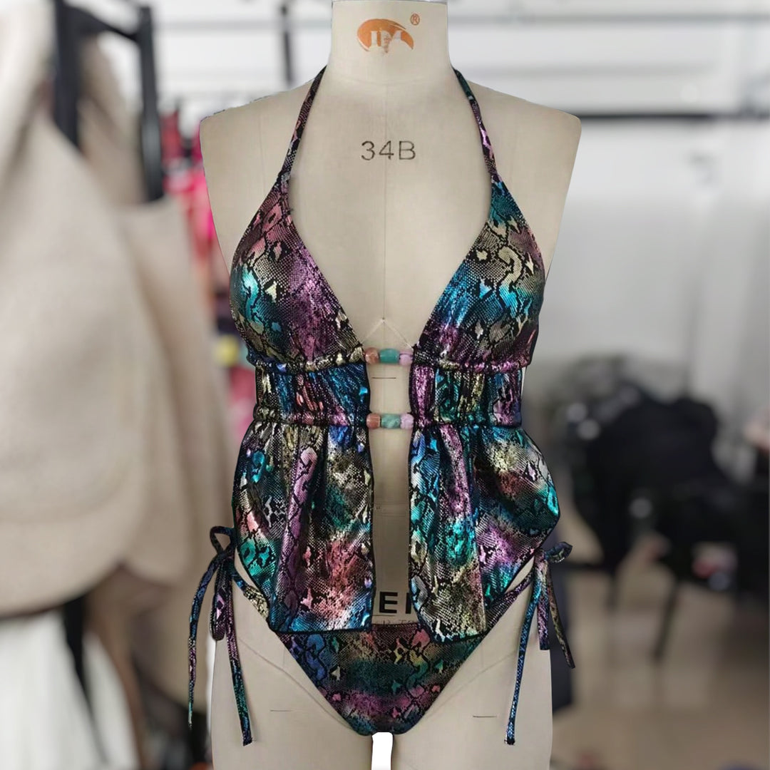 Damen Trendy Badeanzug mit einzigartigem Design Echo Archiv