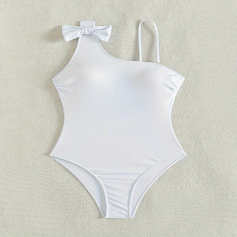 Damen asymmetrischer Einteiler Badeanzug mit Schleifendetail Echo Archiv