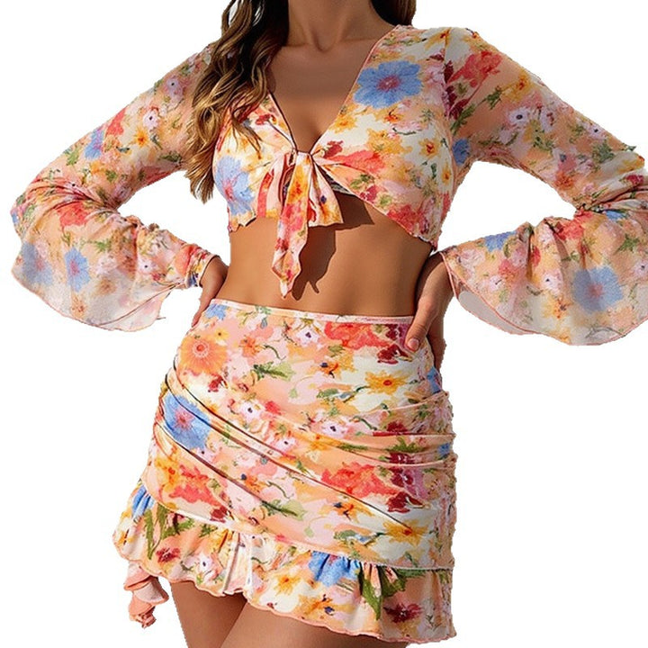 Damen Blusen und Rock Set mit floralem Design Echo Archiv