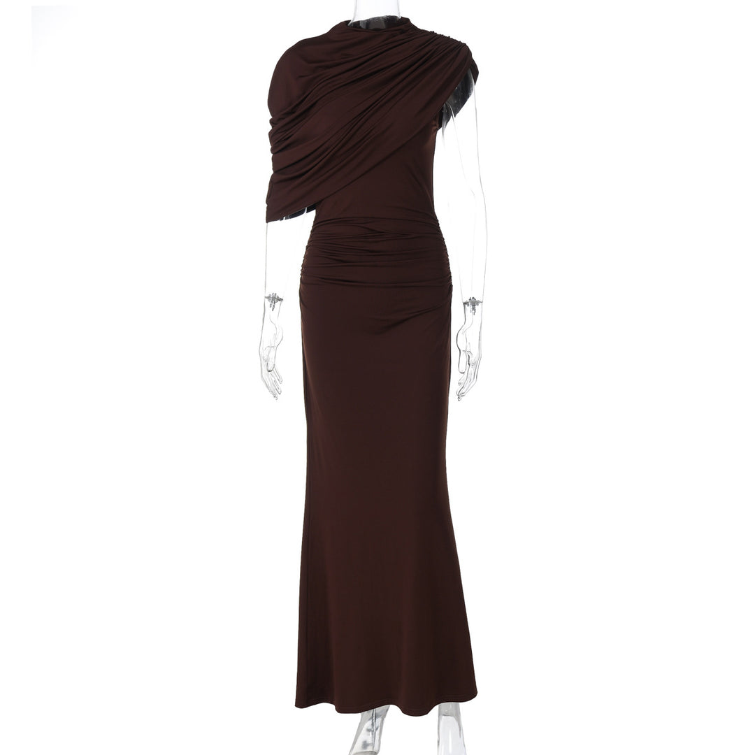 Damer Elegant Maxi Dress med draperad överdel Mirla-Eva Jonsson