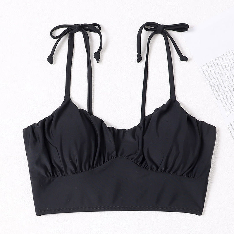 Damen Bikini-Top mit gerafftem Design und schmalen Trägern Echo Archiv